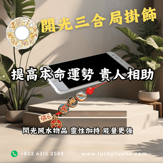轉運堂開光三合局掛飾風水隨身飾物、提高本命運勢、貴人相助